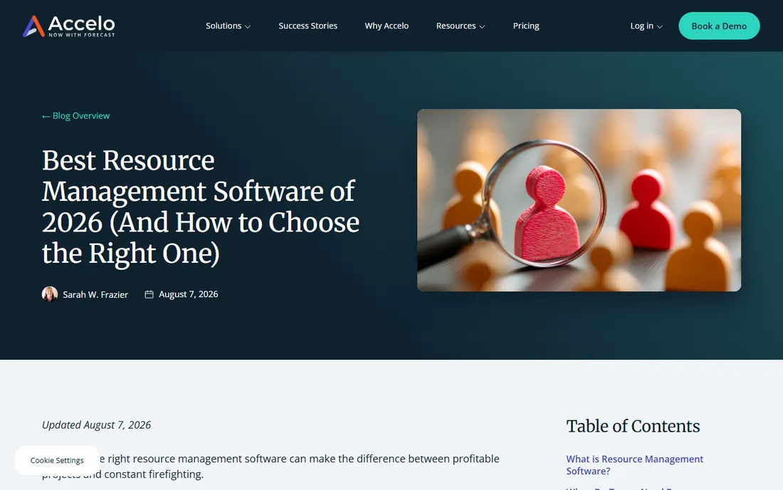 Accelo homepage