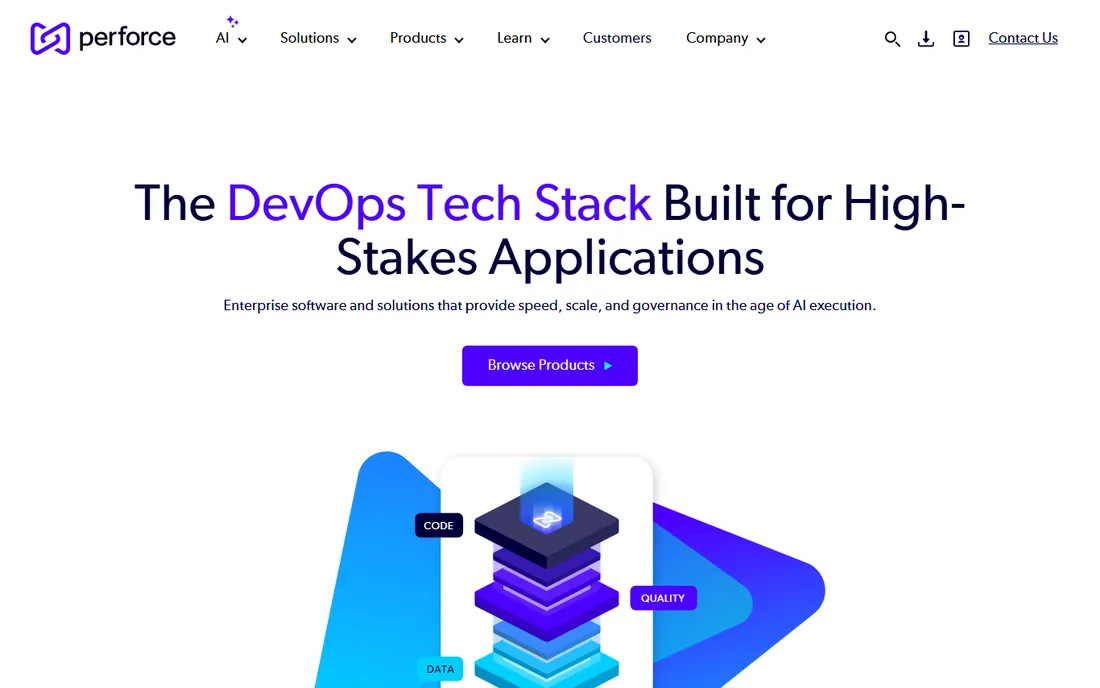 Perforce Helix ALM homepage