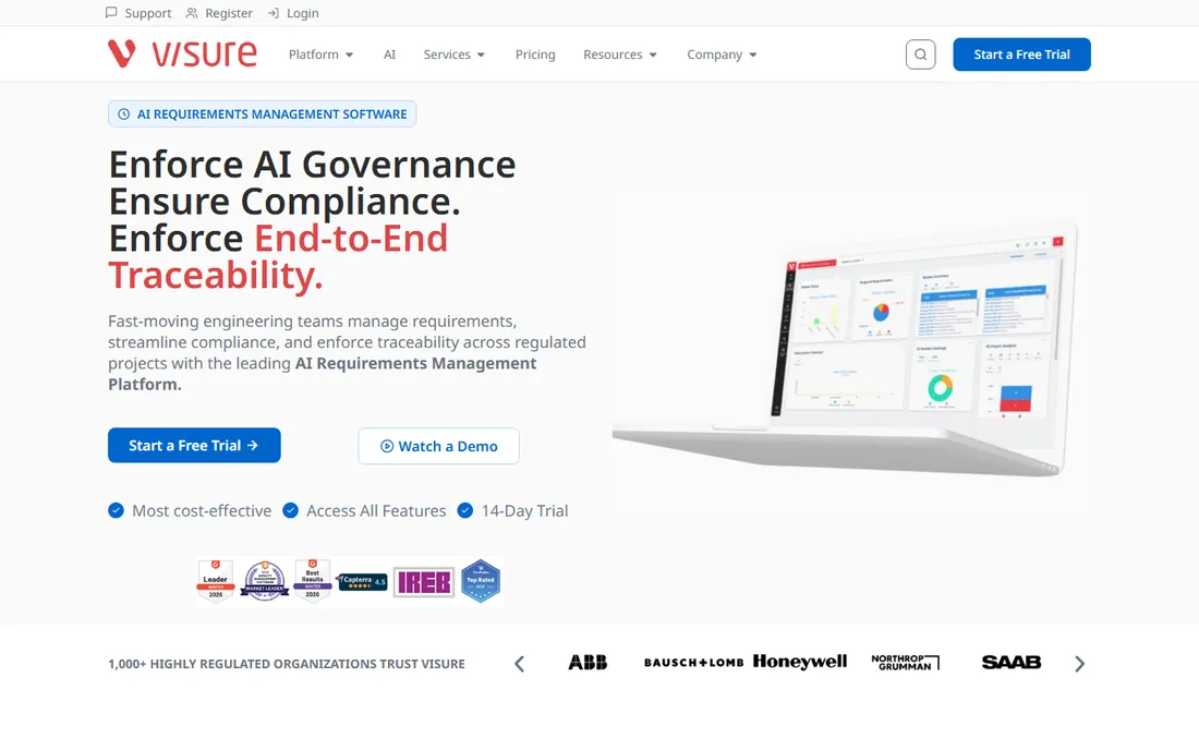 Visure Solutions homepage