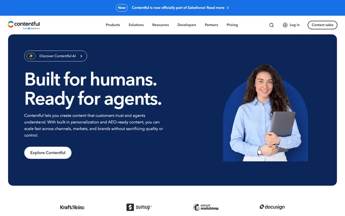 Contentful homepage