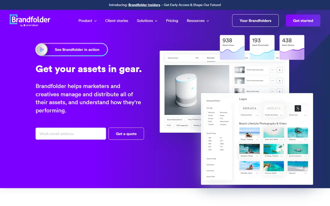 Brandfolder homepage