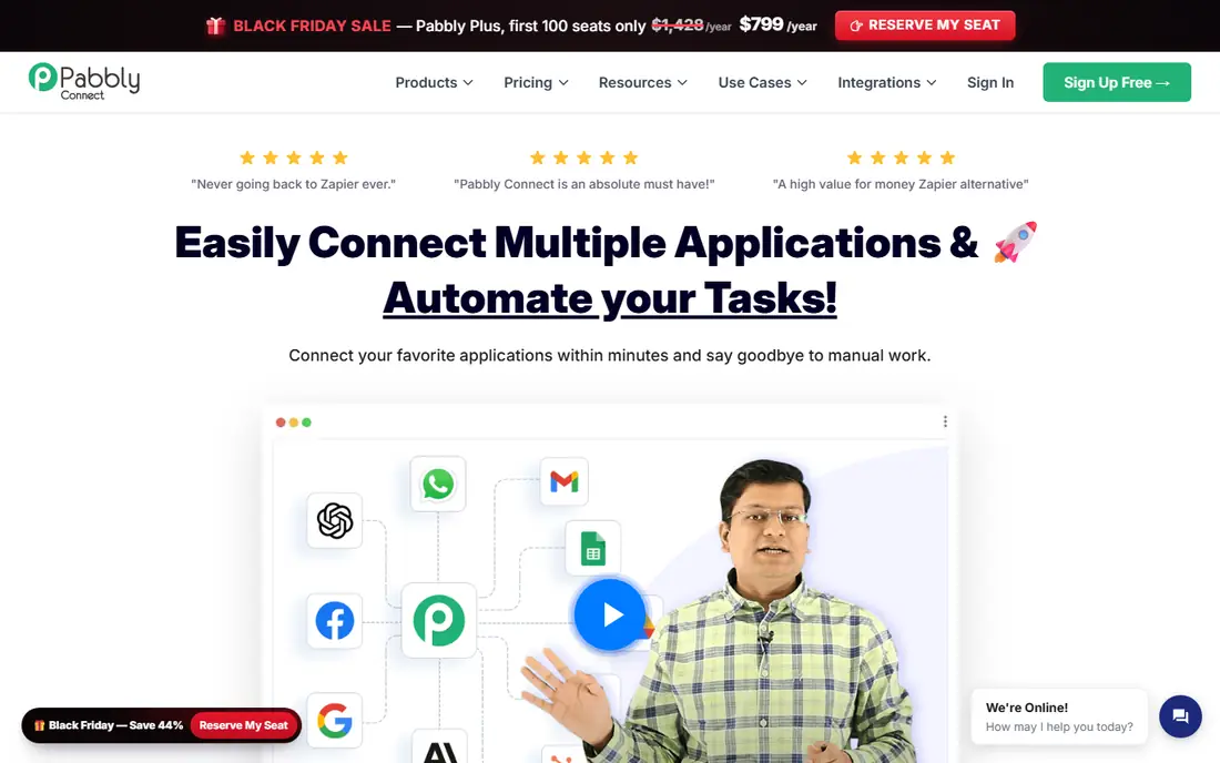 Pabbly Connect homepage