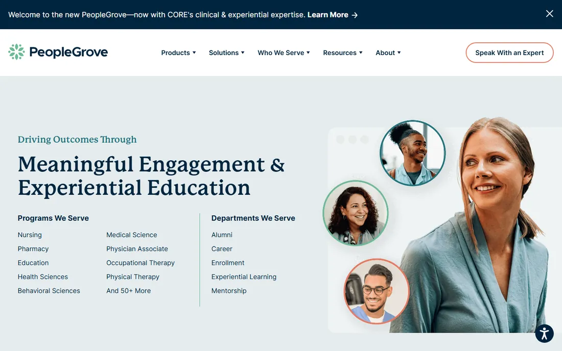 PeopleGrove homepage