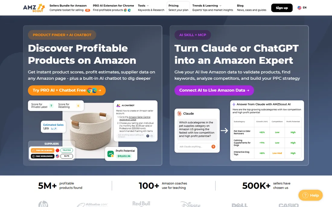 AMZScout homepage