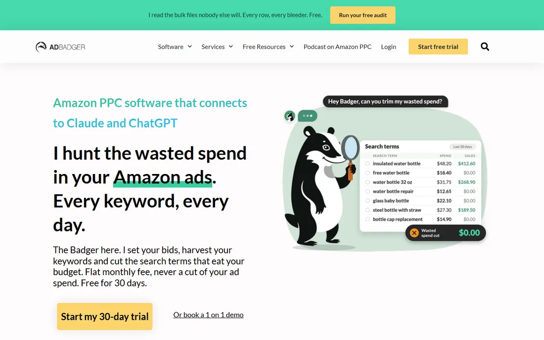 Ad Badger homepage