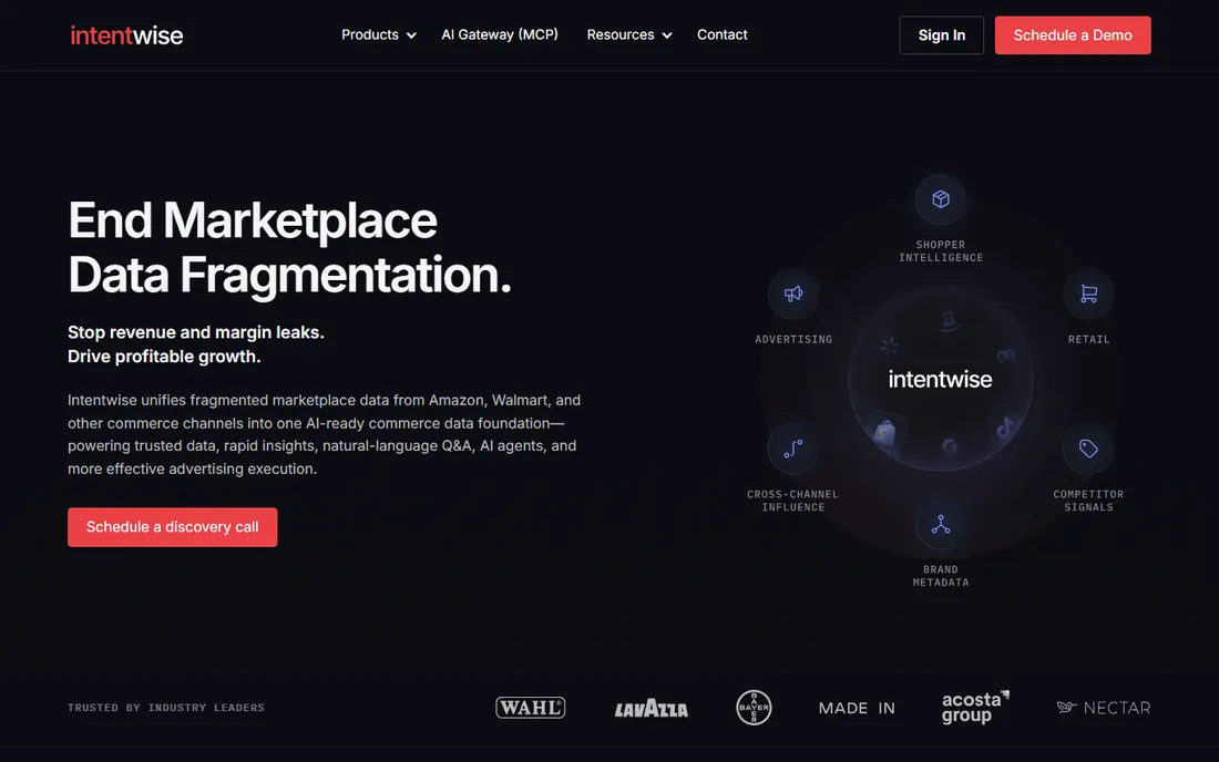 Intentwise homepage