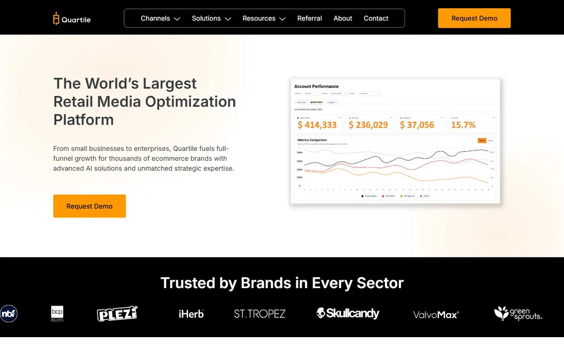 Quartile homepage