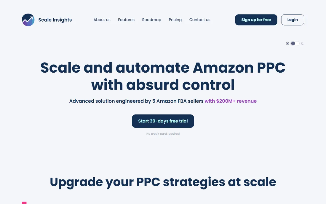 Scale Insights homepage