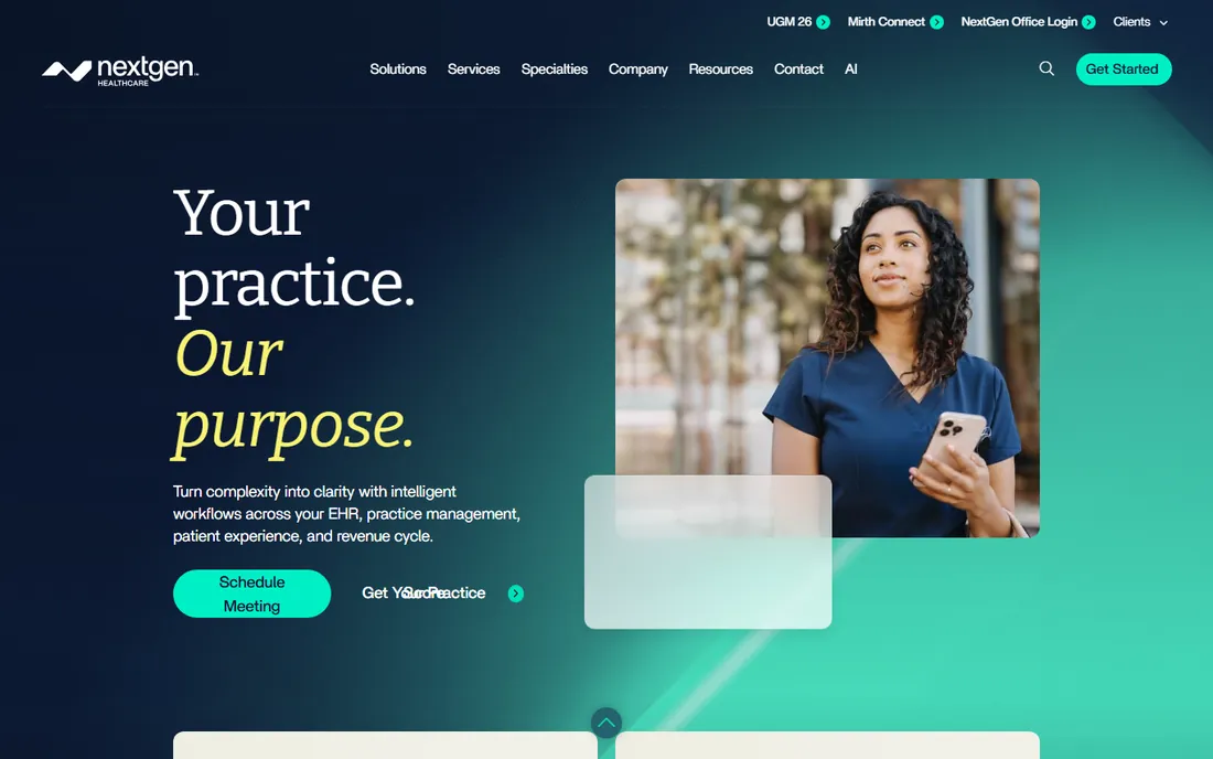 NextGen homepage