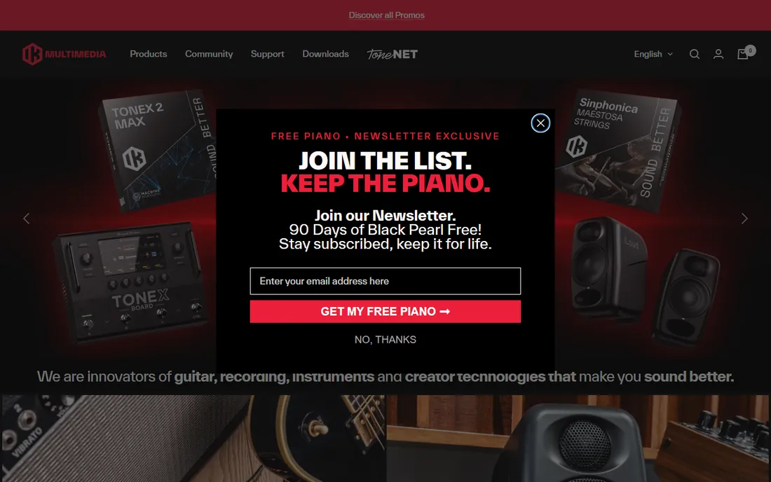 AmpliTube 5 homepage