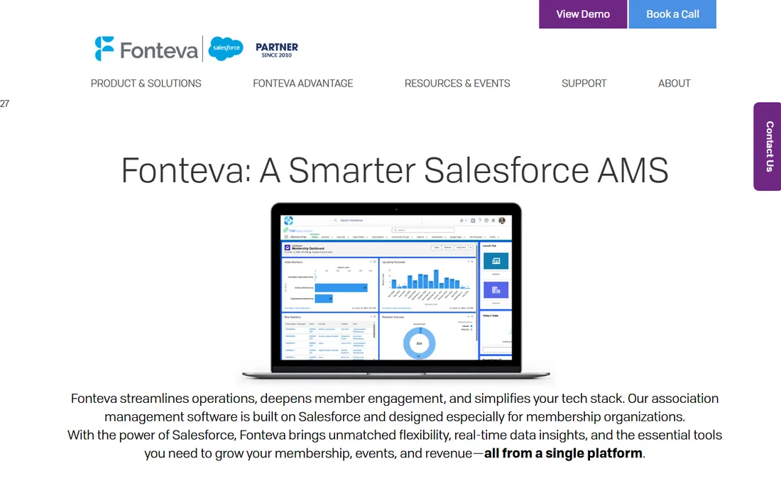 Fonteva homepage