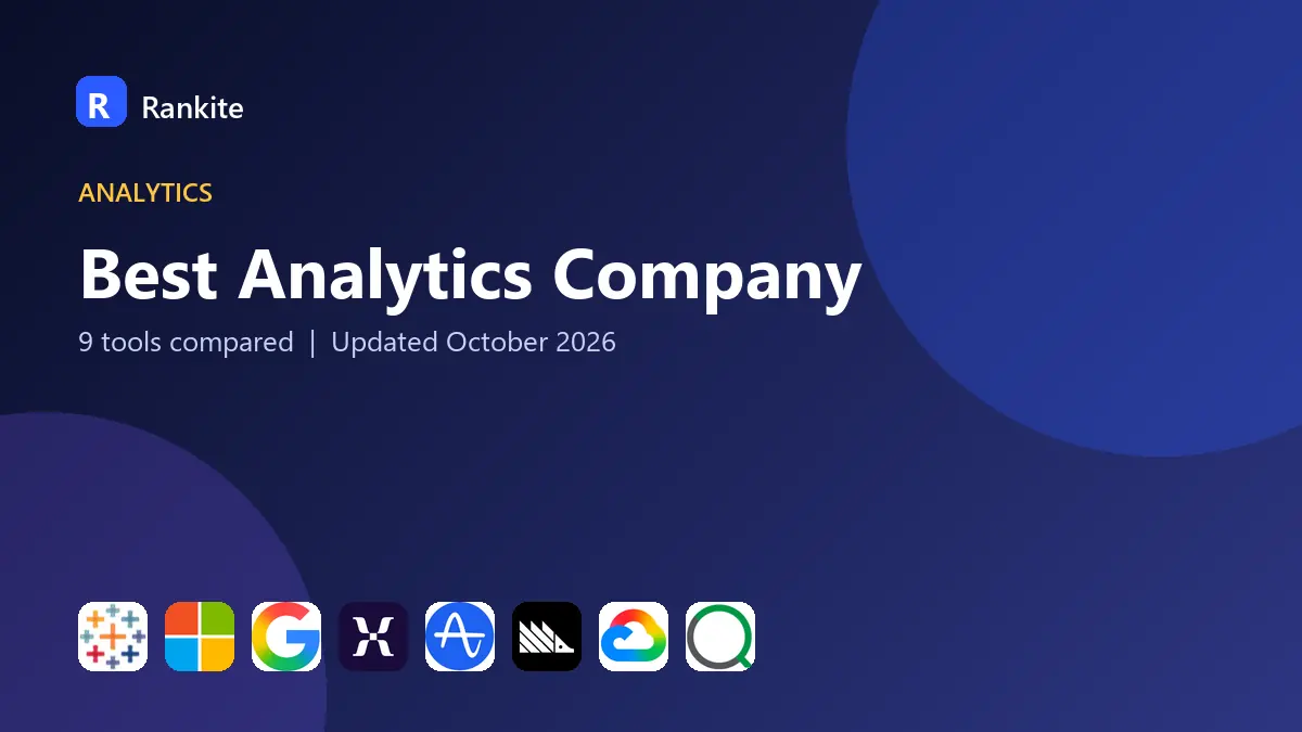 Best Analytics Company in 2026: 9 Tools Compared