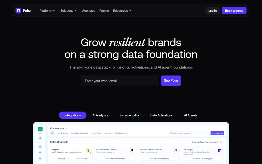 Polar Analytics homepage