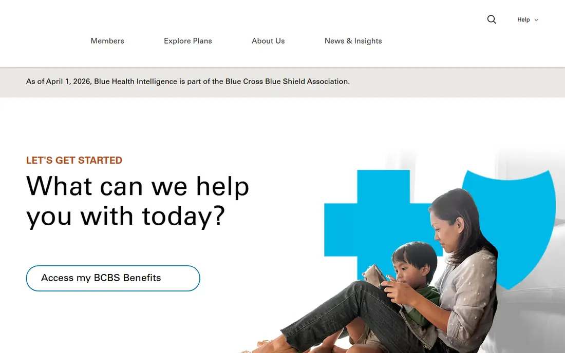Blue Cross Blue Shield homepage