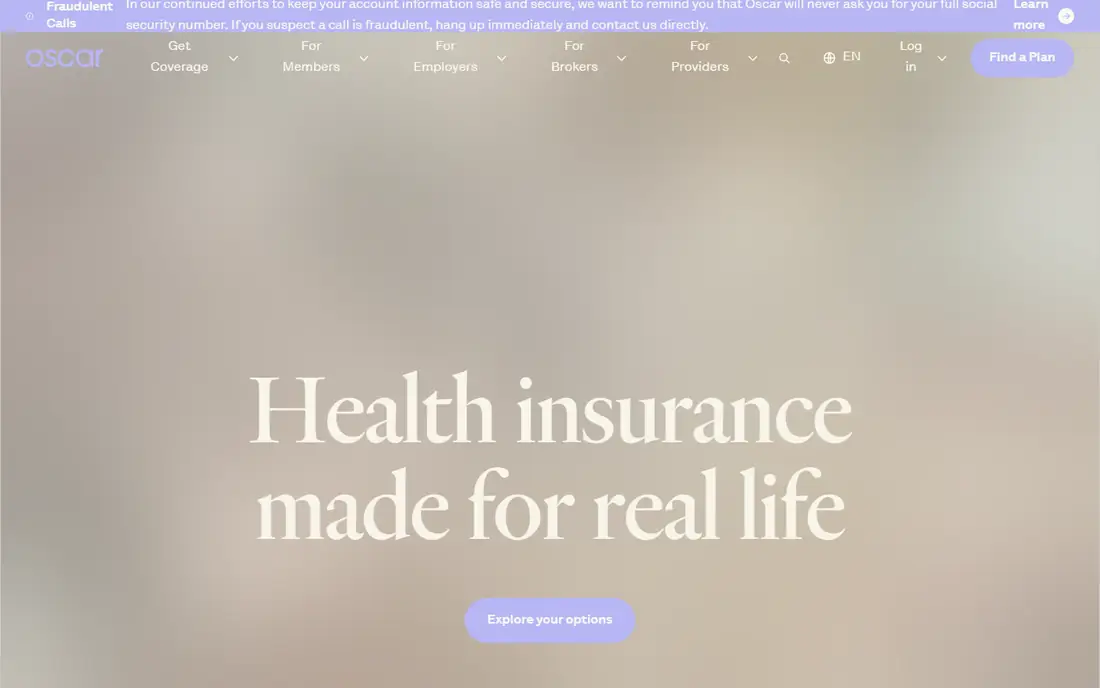Oscar homepage