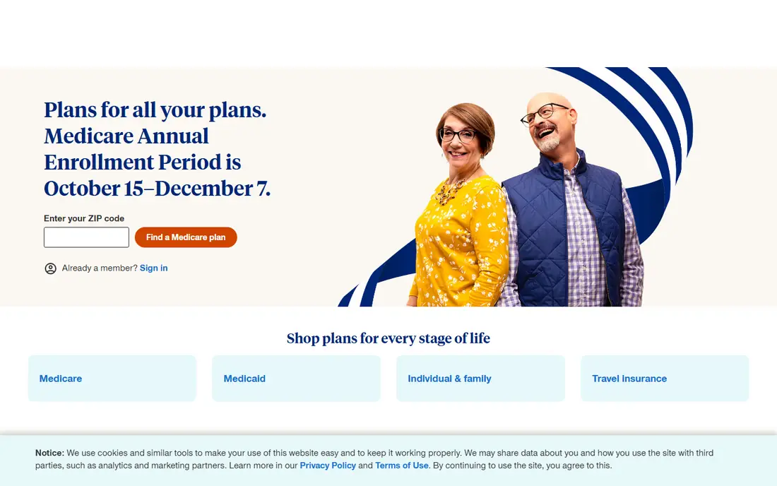 UnitedHealthcare homepage