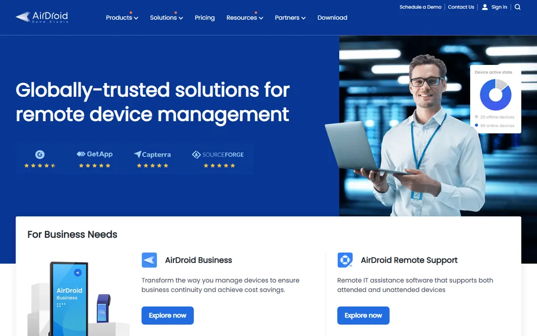 AirDroid homepage