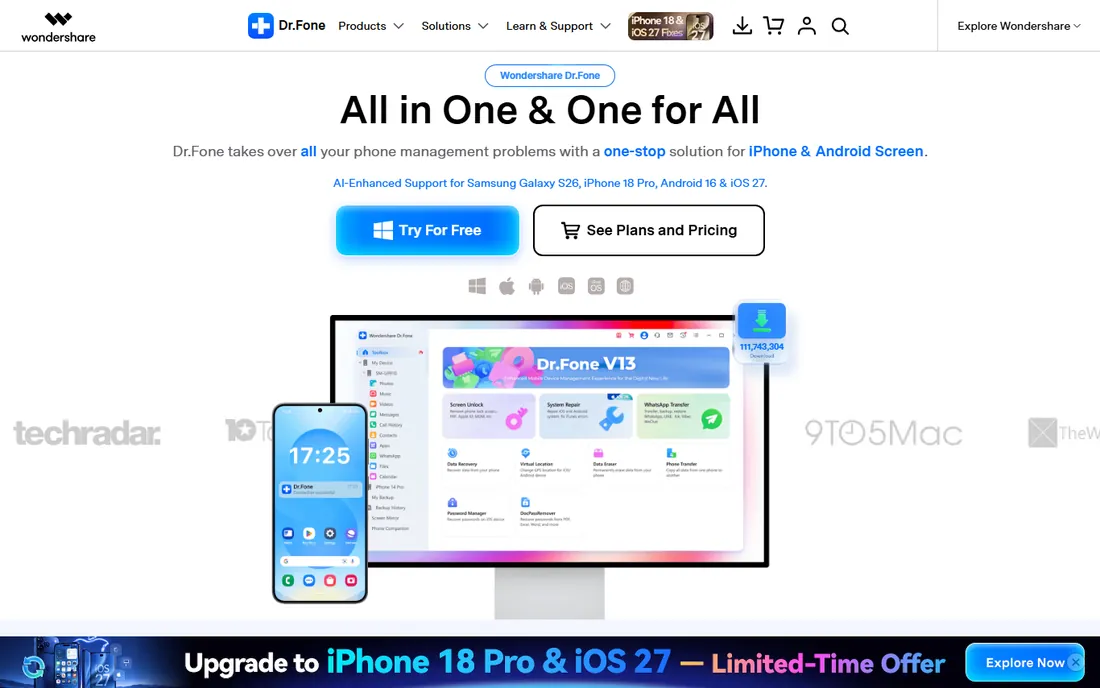 Dr.Fone homepage