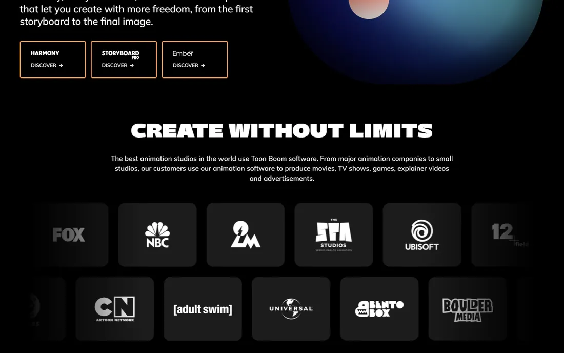 Toon Boom Harmony homepage