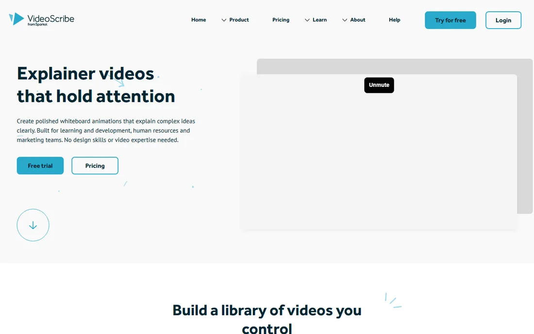 VideoScribe homepage