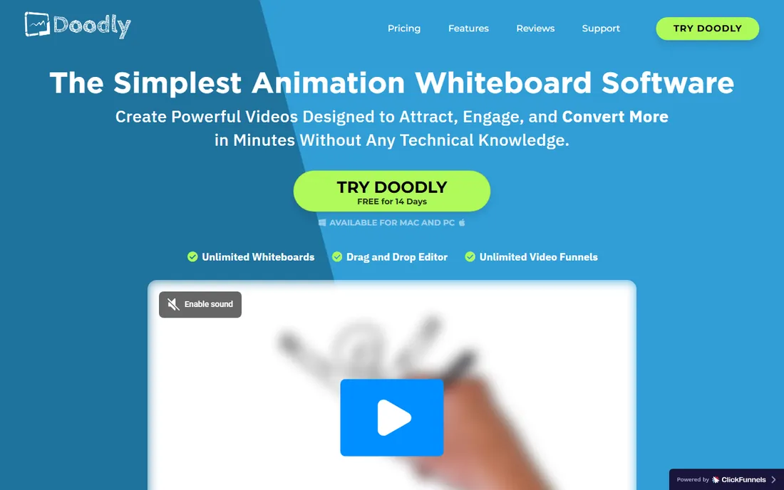 Doodly homepage