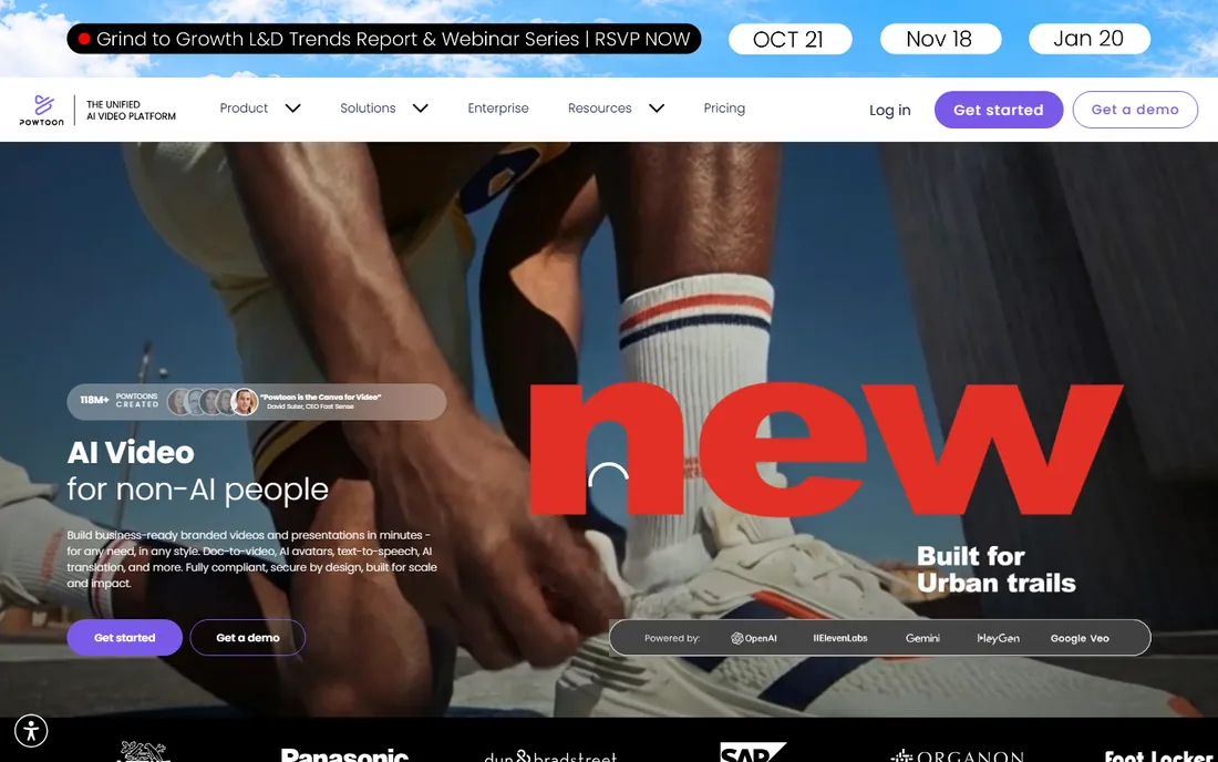 Powtoon homepage