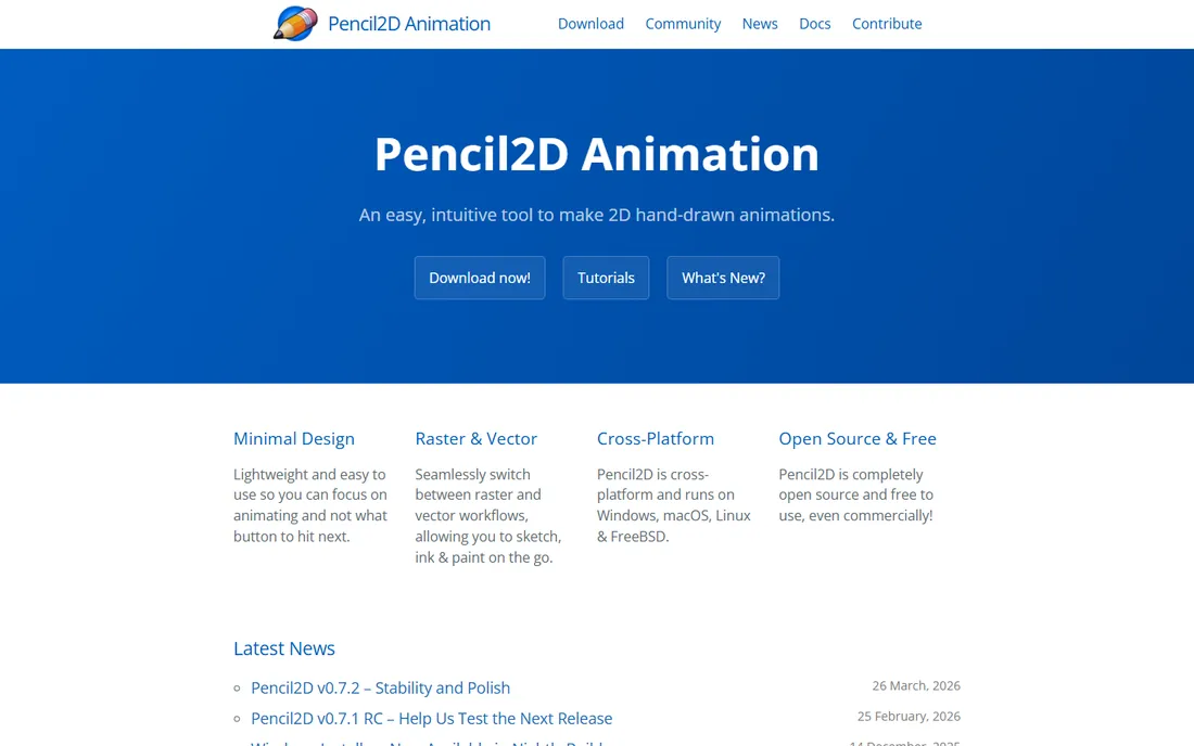 Pencil2D homepage