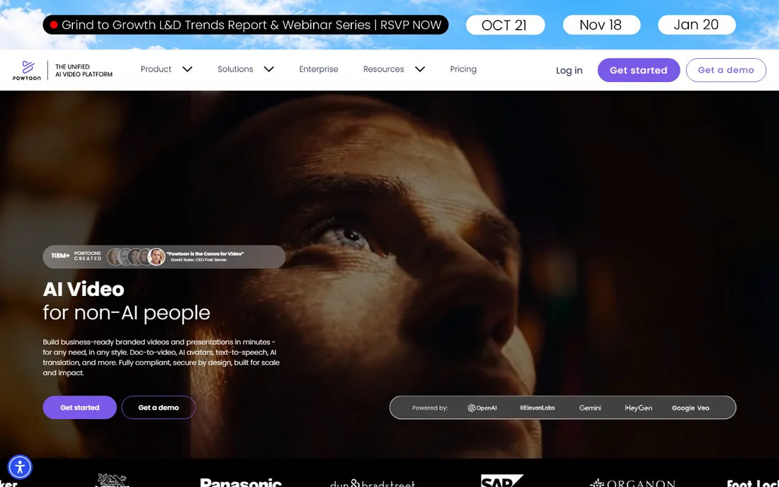 Powtoon homepage