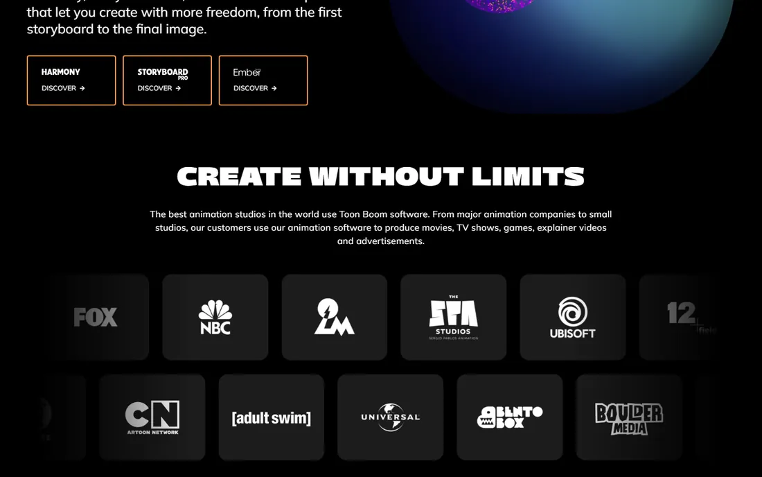 Toon Boom Harmony homepage