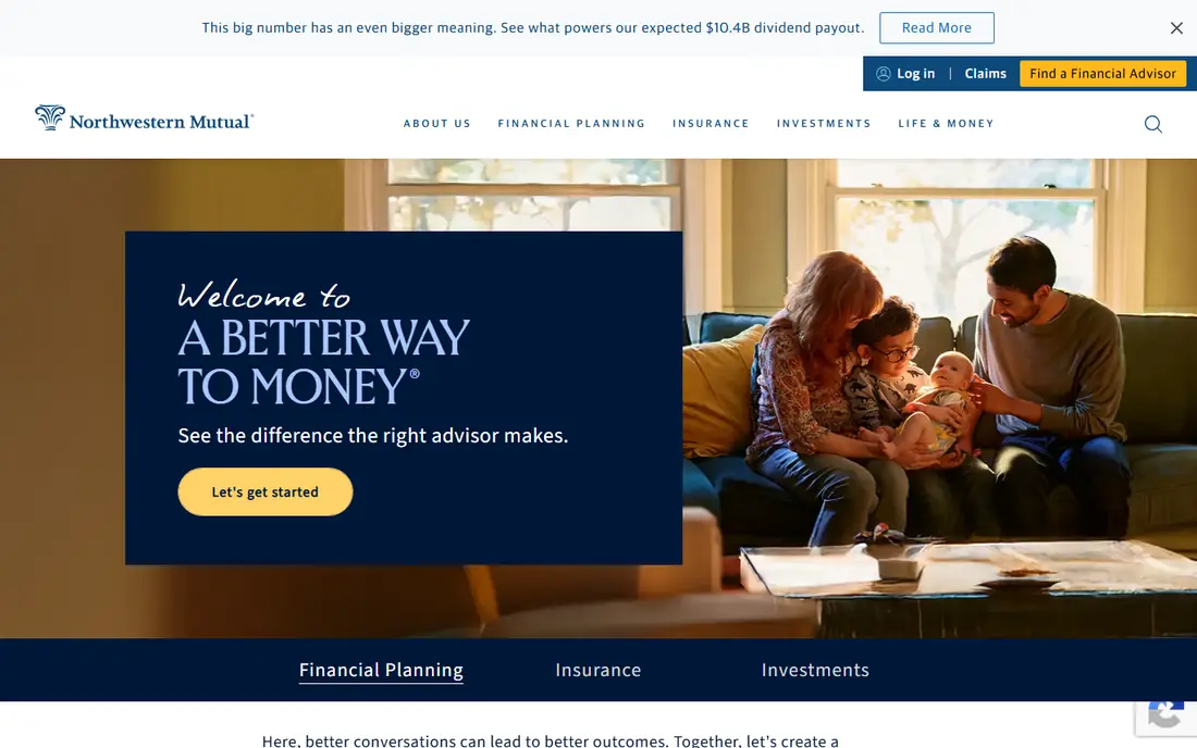 Northwestern Mutual homepage