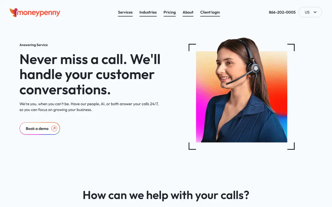 Moneypenny homepage