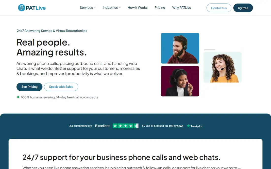 PATLive homepage