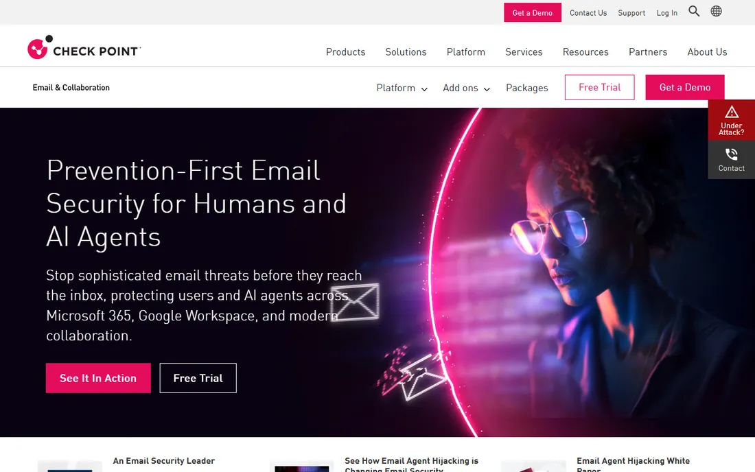 Check Point Harmony Email & Collaboration homepage