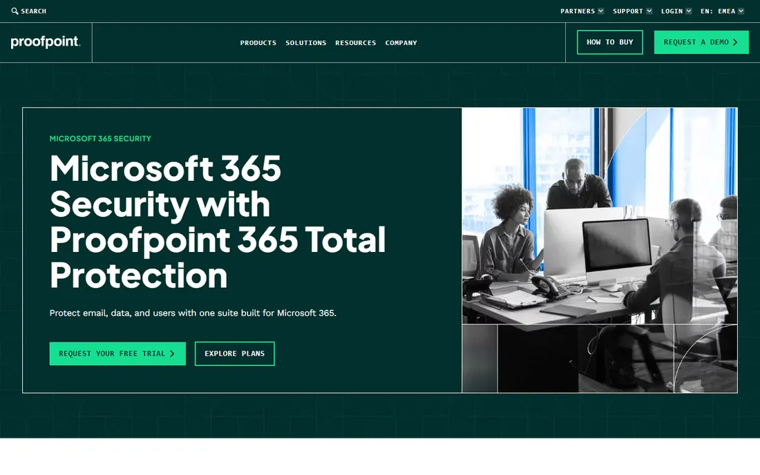 Proofpoint 365 Total Protection homepage