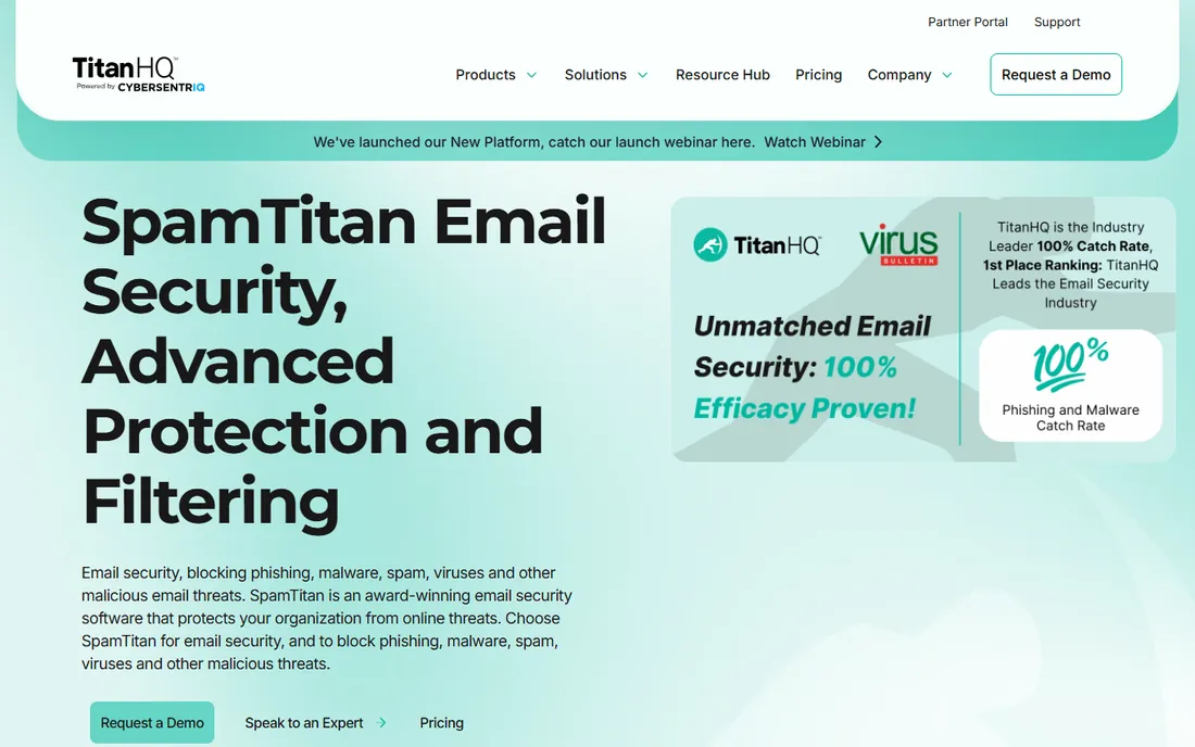 SpamTitan homepage