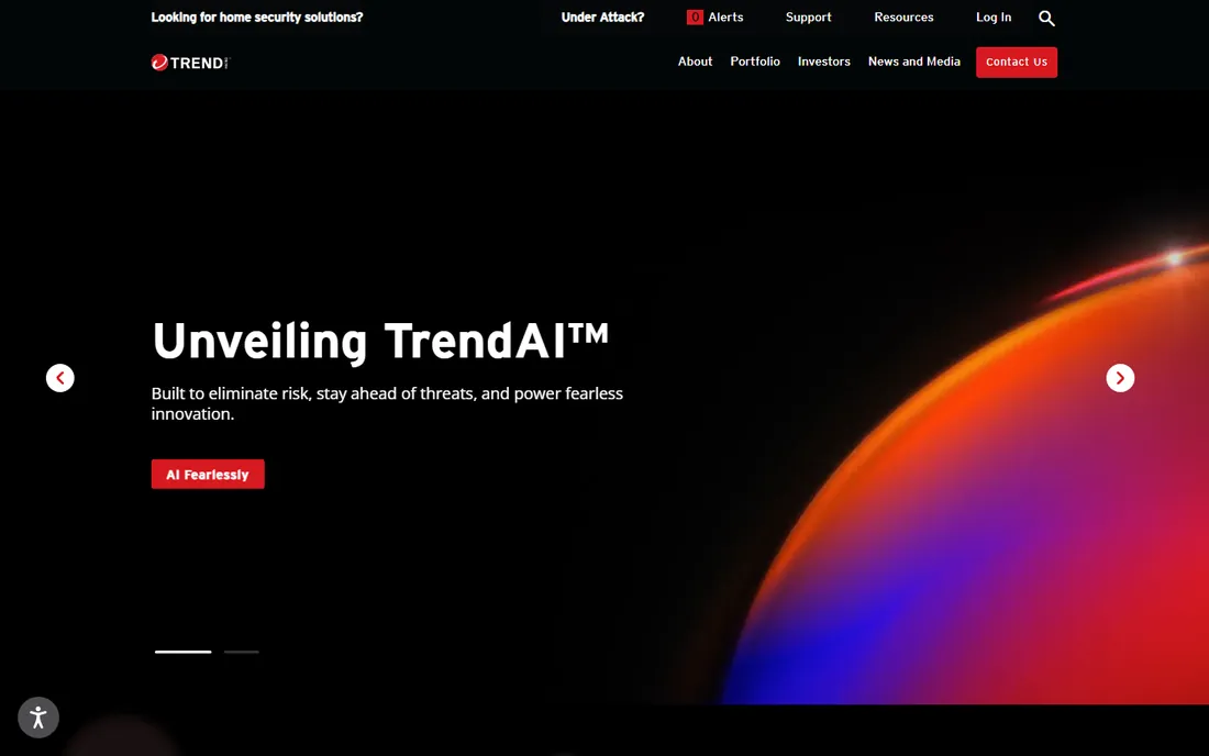 Trend Micro homepage