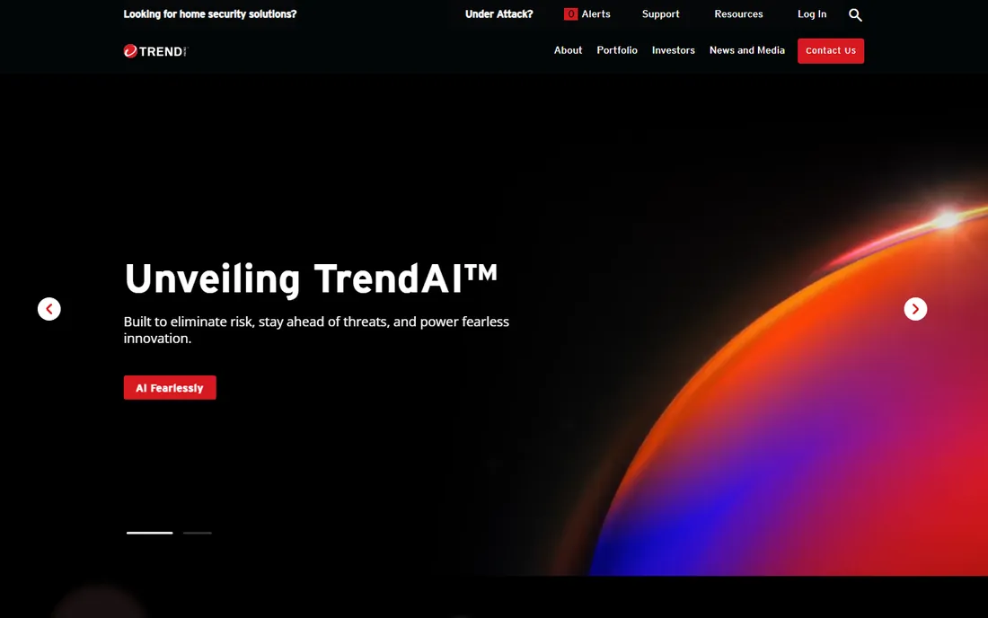 Trend Micro Worry-Free Business Security homepage
