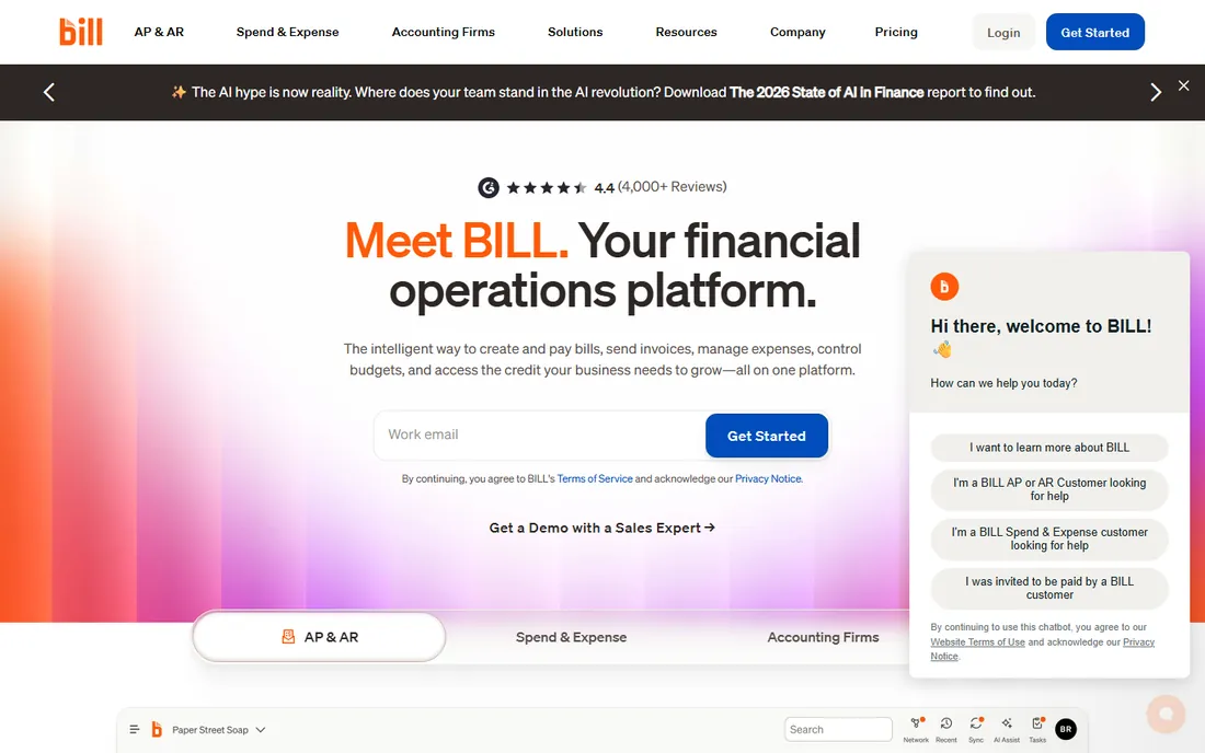 Bill homepage