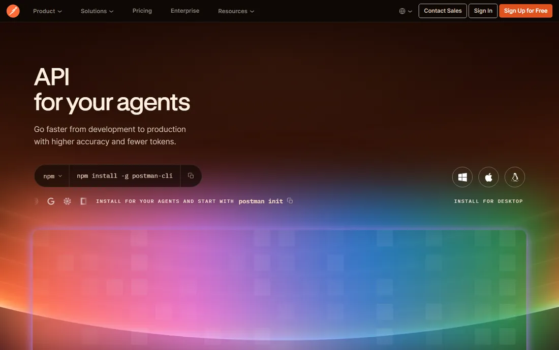 Postman homepage
