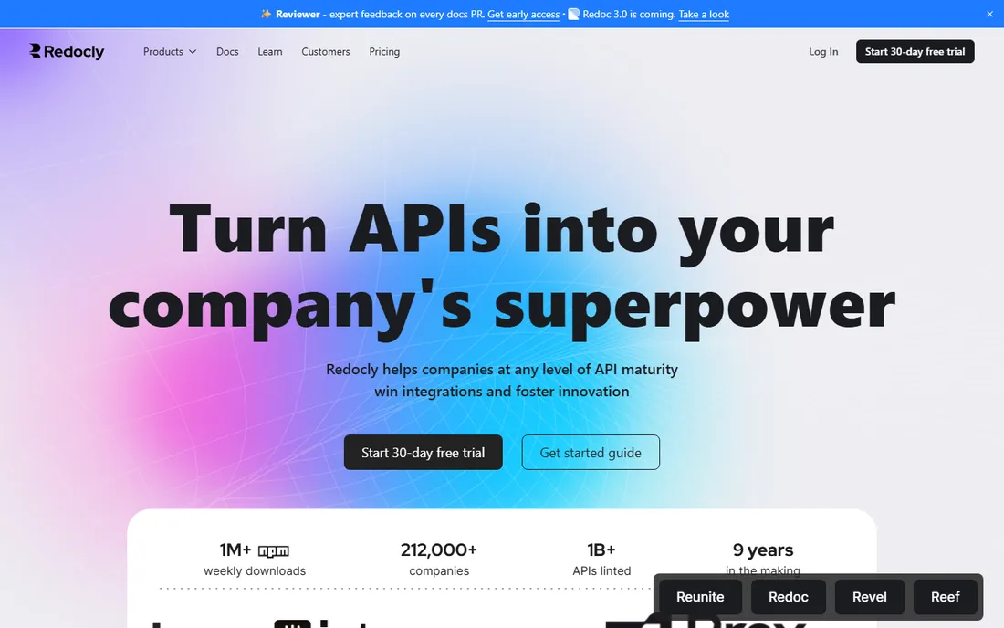 Redocly homepage