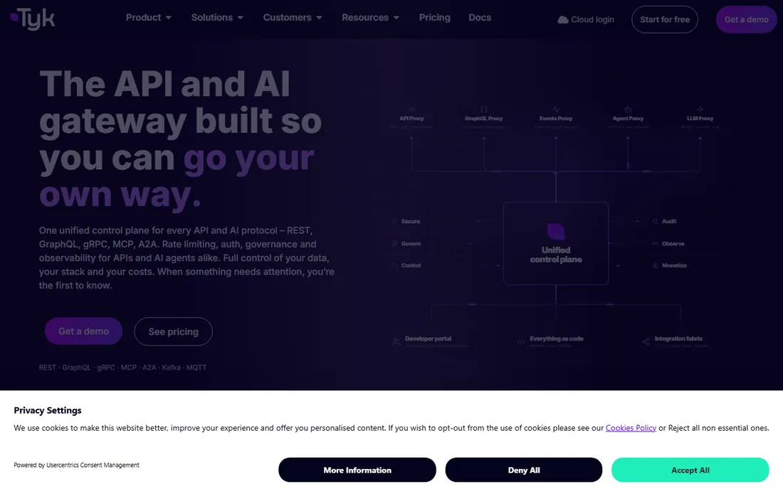 Tyk homepage