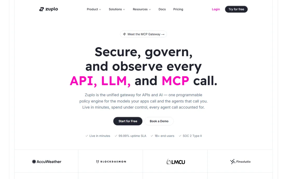 Zuplo homepage