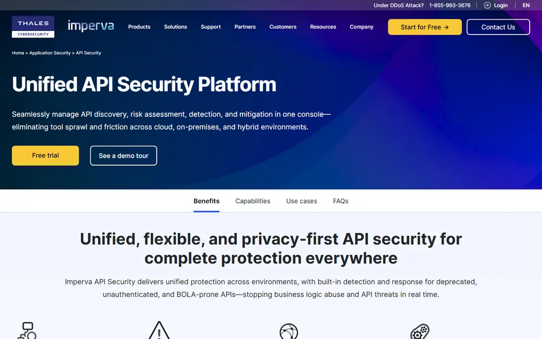 Imperva homepage