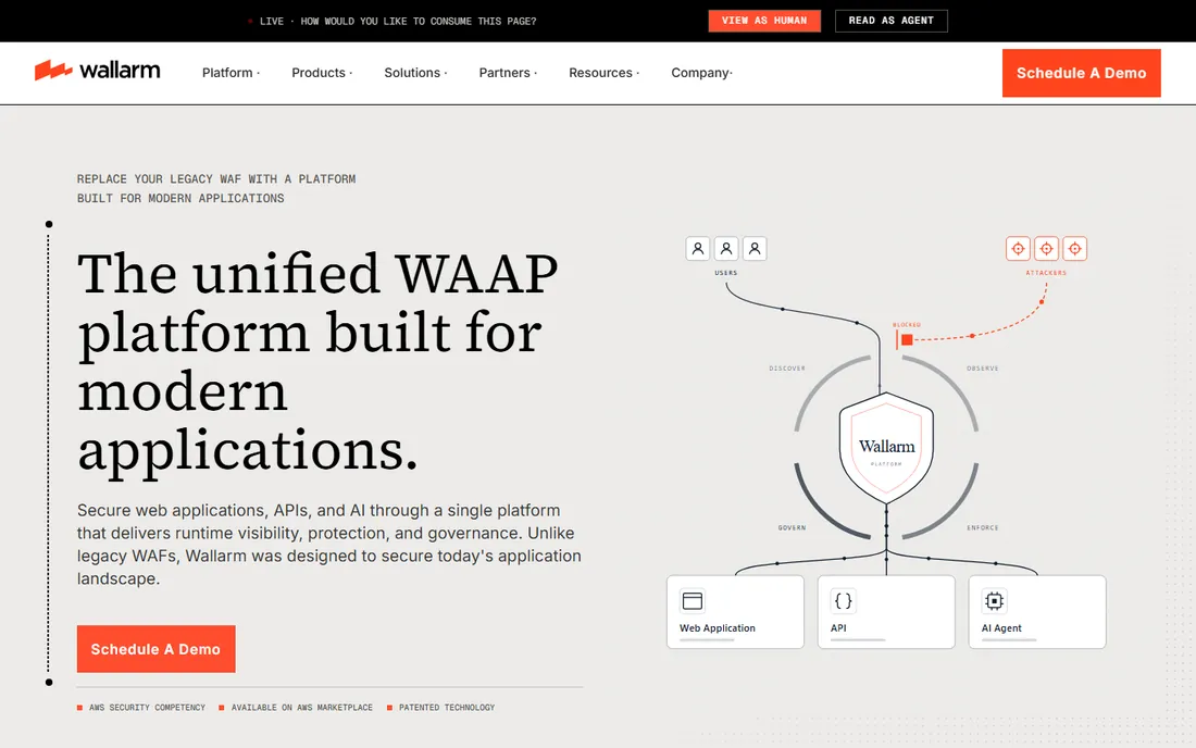 Wallarm homepage