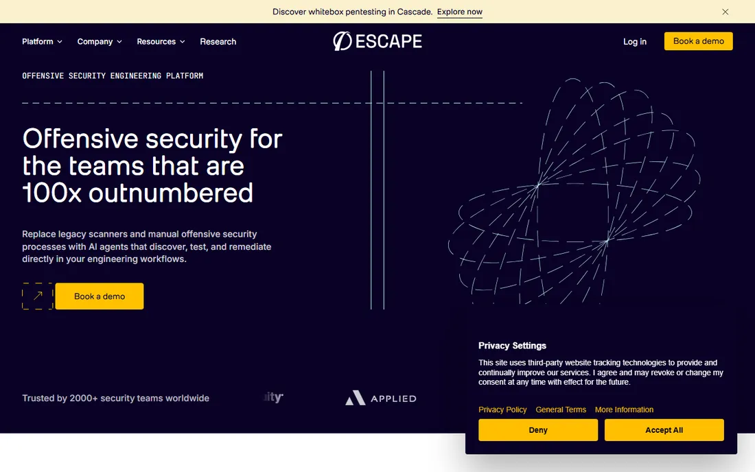 Escape homepage