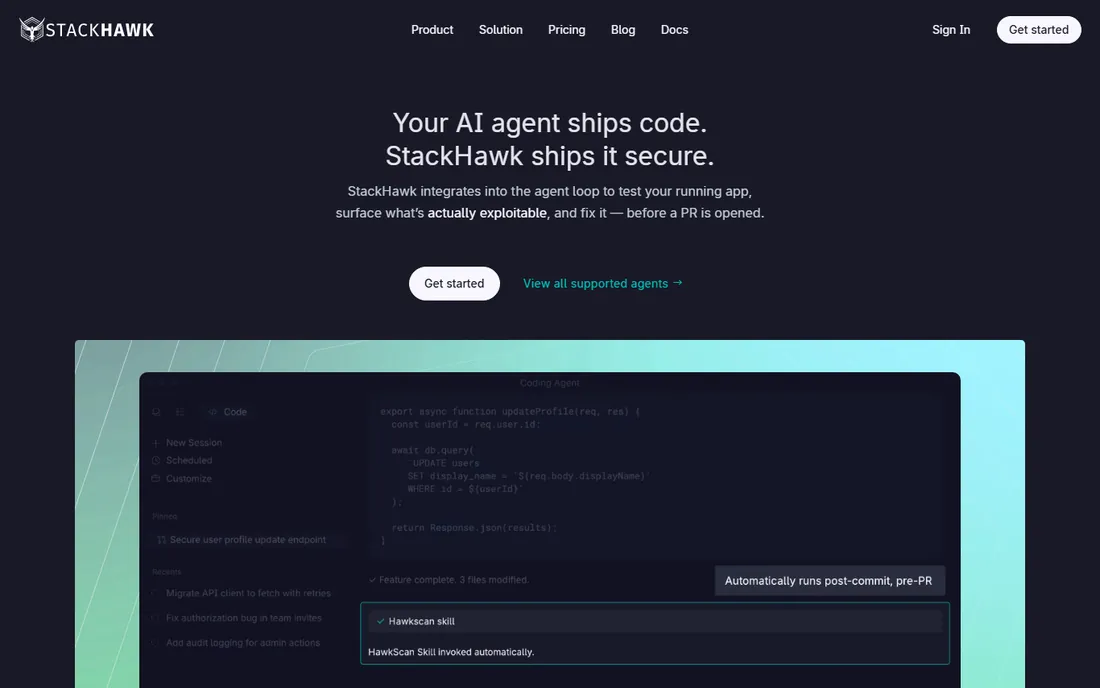 StackHawk homepage