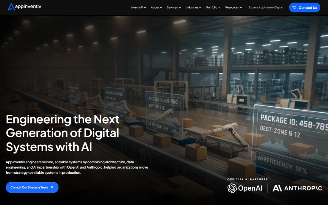 Appinventiv homepage
