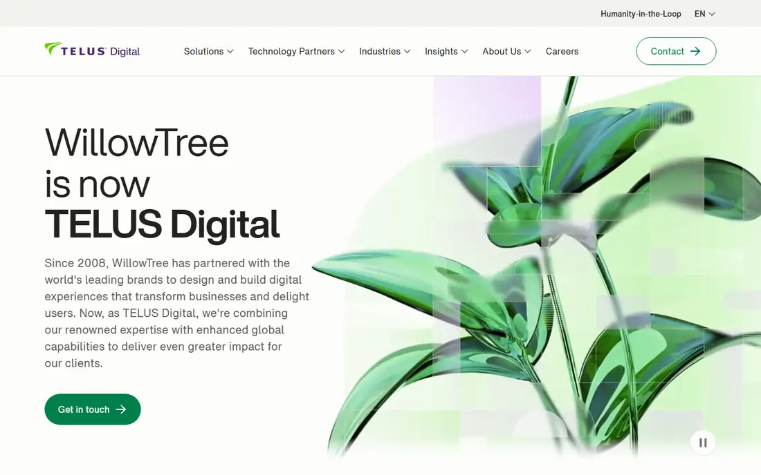 WillowTree (TELUS Digital) homepage