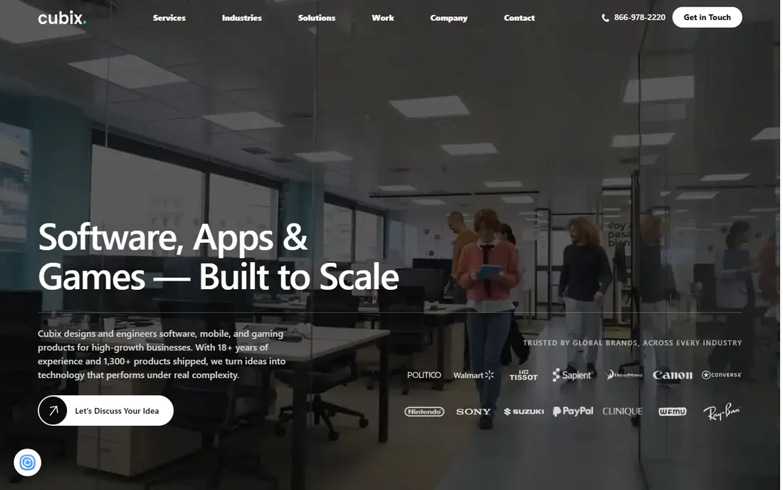 Cubix homepage