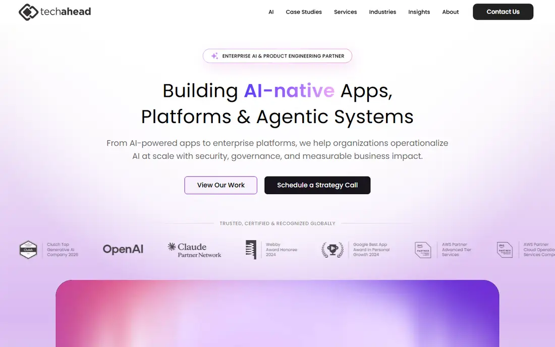 TechAhead homepage